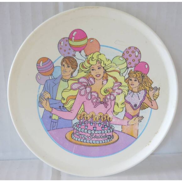 BARBIE Vintage Children's Tea Set 11 Pieces Chilton 1990's Plastic White Toys - Picture 6 of 14